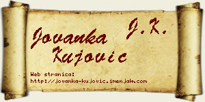 Jovanka Kujović vizit kartica